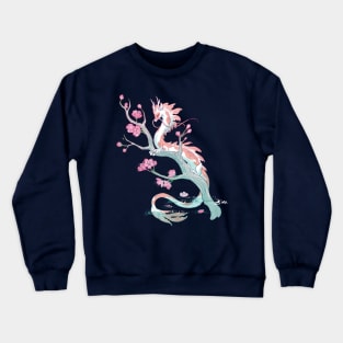 Koi Dragon Serene Sakura Crewneck Sweatshirt